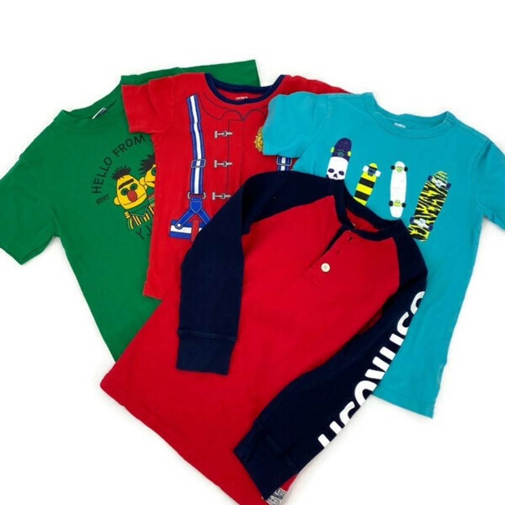 Lot of Boys Teeshirts Sz 8 Carter’s Oshkosh Box - Picture 1 of 5